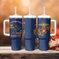 African American Heroes Tumbler With Handle Montford Point Marines - Blue - African Pride