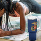 African American Heroes Tumbler With Handle Montford Point Marines - Blue - African Pride
