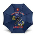 Montford Point Marines Umbrella The Right To Fight - Blue