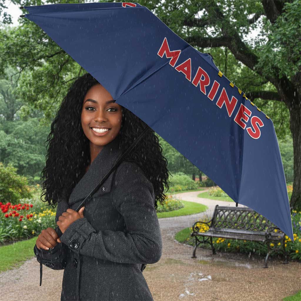 Montford Point Marines Umbrella The Right To Fight - Blue