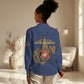 African American Heroes Women Casual Shirt Montford Point Marines - Blue - African Pride