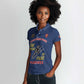 African American Heroes Women Polo Shirt Montford Point Marines - Blue - African Pride