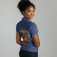 African American Heroes Women Polo Shirt Montford Point Marines - Blue - African Pride