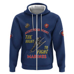African American Heroes Zip Hoodie Montford Point Marines - Blue - African Pride