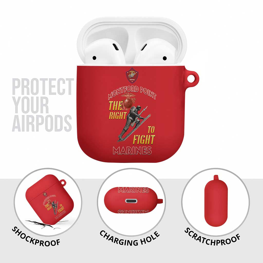 Montford Point Marines AirPods Case The Right To Fight - Red