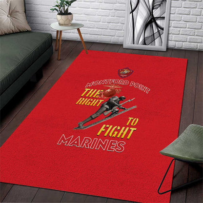 African American Heroes Area Rug Montford Point Marines - Red - African Pride