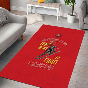 African American Heroes Area Rug Montford Point Marines - Red - African Pride