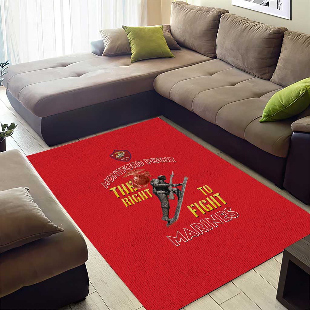 African American Heroes Area Rug Montford Point Marines - Red - African Pride