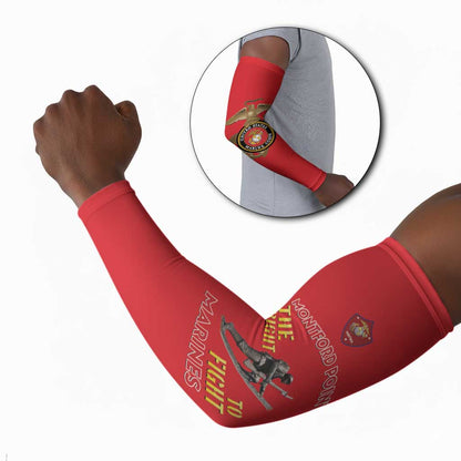 Montford Point Marines Arm Sleeves The Right To Fight - Red