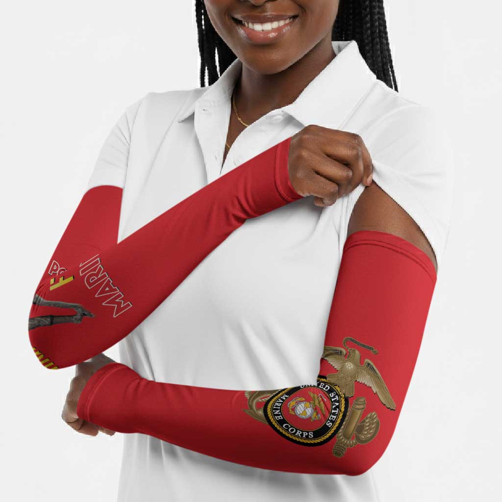 Montford Point Marines Arm Sleeves The Right To Fight - Red