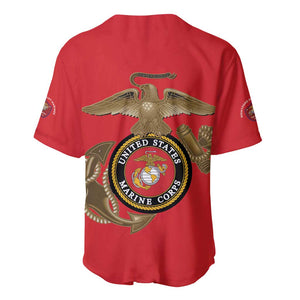 African American Heroes Baseball Jersey Montford Point Marines - Red - African Pride