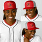 Montford Point Marines Baseball Net Cap The Right To Fight - Red - African Pride