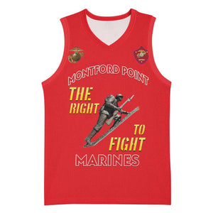 African American Heroes Basketball Jersey Montford Point Marines - Red - African Pride