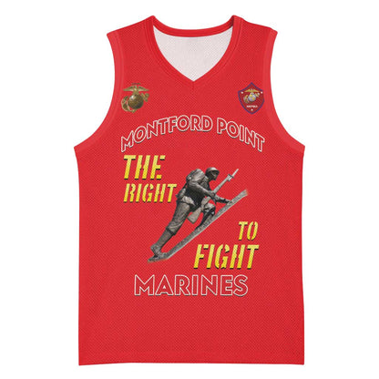 African American Heroes Basketball Jersey Montford Point Marines - Red - African Pride