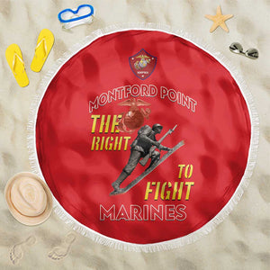 African American Heroes Beach Blanket Montford Point Marines - Red - African Pride
