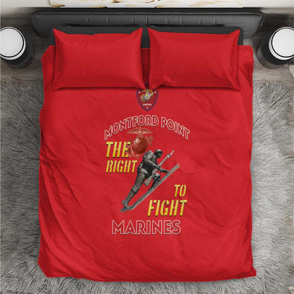 African American Heroes Bedding Set Montford Point Marines - Red - African Pride