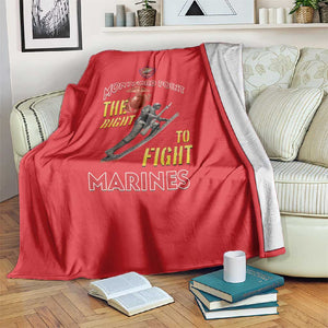 African American Heroes Blanket Montford Point Marines - Red - African Pride