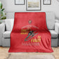 African American Heroes Blanket Montford Point Marines - Red - African Pride