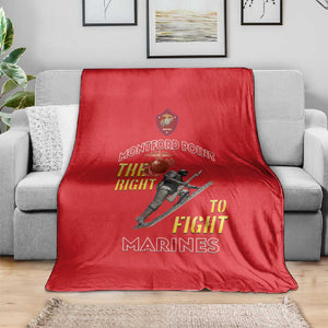 African American Heroes Blanket Montford Point Marines - Red - African Pride