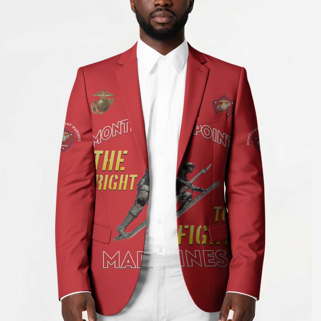Montford Point Marines Blazer The Right To Fight - Red