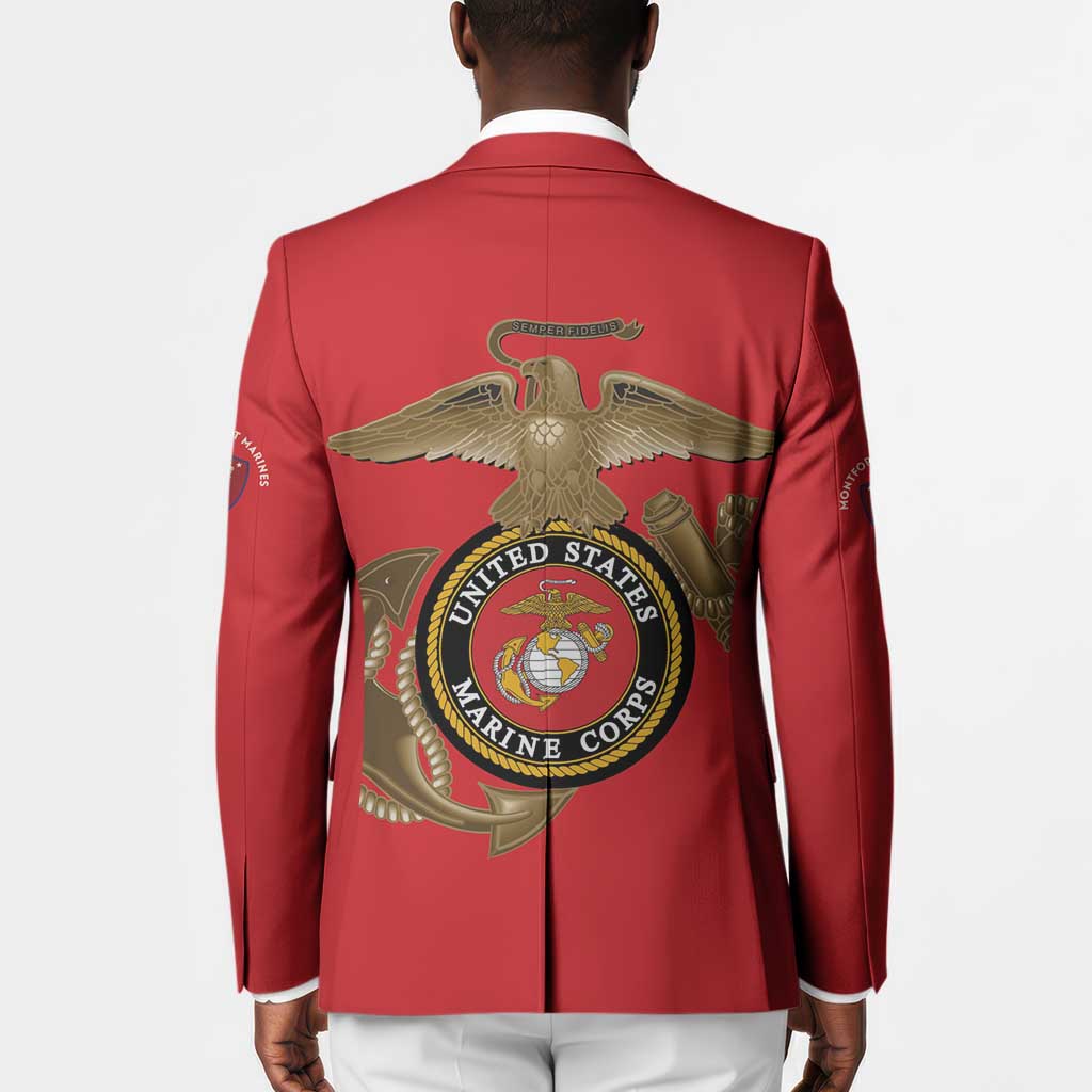 Montford Point Marines Blazer The Right To Fight - Red