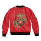 African American Heroes Bomber Jacket Montford Point Marines - Red - African Pride