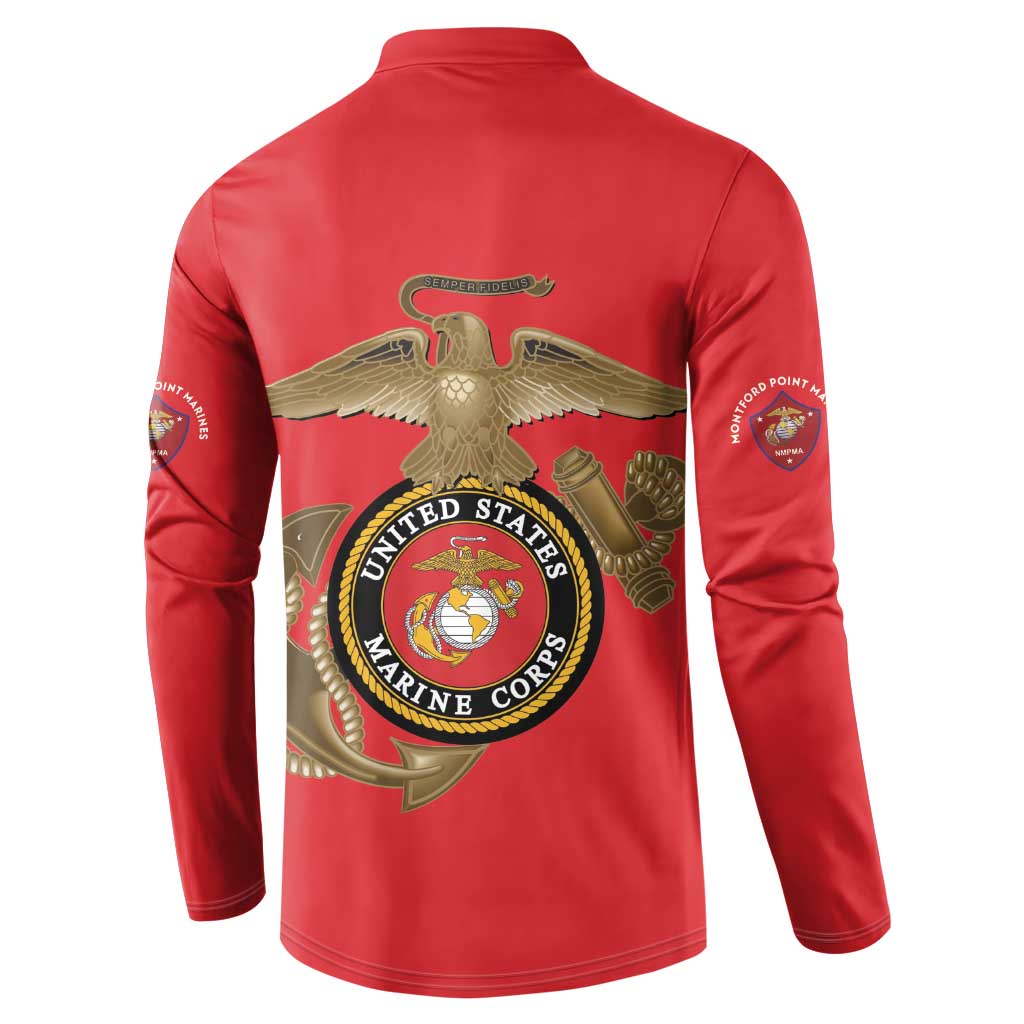 Montford Point Marines Button Sweatshirt The Right To Fight - Red