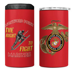 African American Heroes 4 in 1 Can Cooler Tumbler Montford Point Marines - Red - African Pride