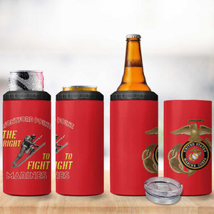 African American Heroes 4 in 1 Can Cooler Tumbler Montford Point Marines - Red - African Pride