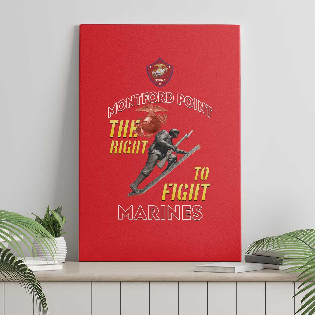 African American Heroes Canvas Wall Art Montford Point Marines - Red - African Pride