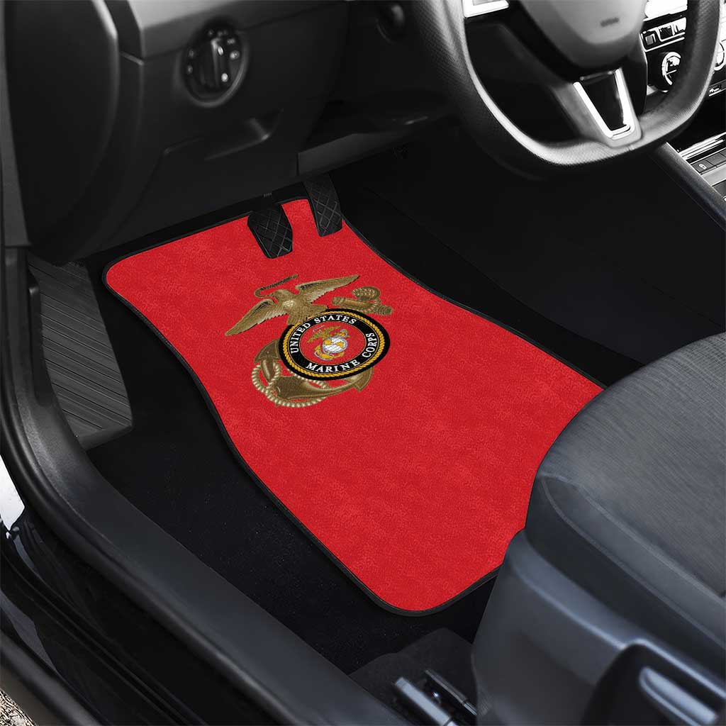 African American Heroes Car Mats Montford Point Marines - Red - African Pride