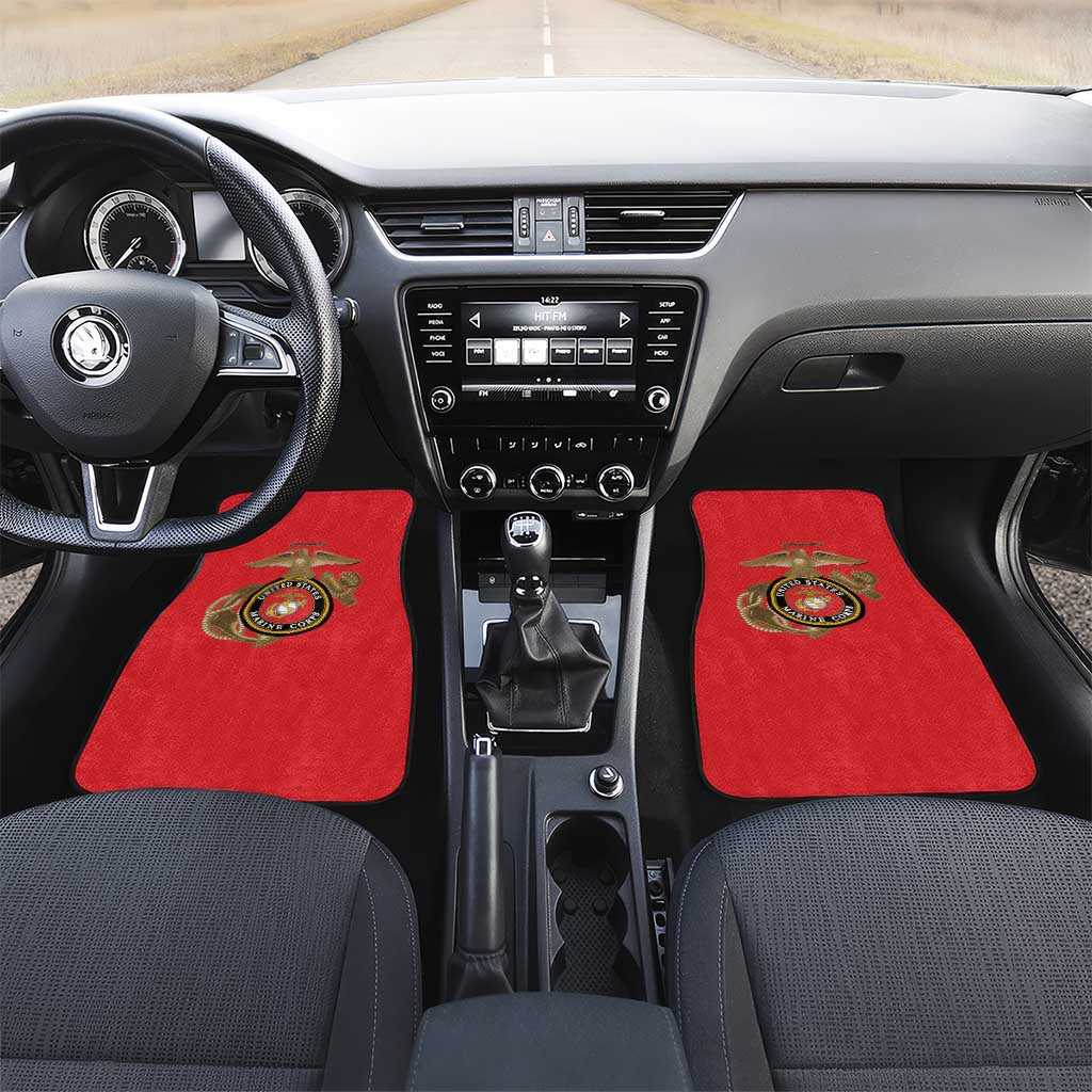 African American Heroes Car Mats Montford Point Marines - Red - African Pride
