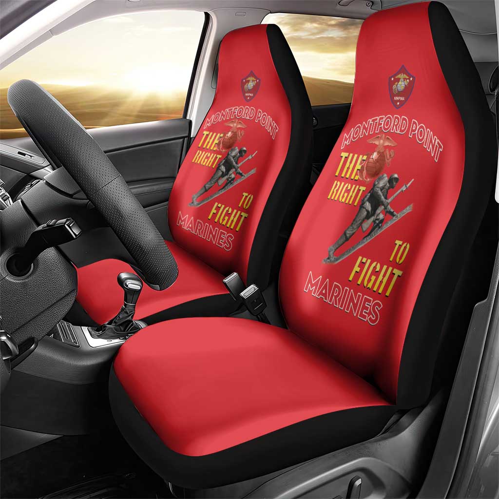 African American Heroes Car Seat Cover Montford Point Marines - Red - African Pride