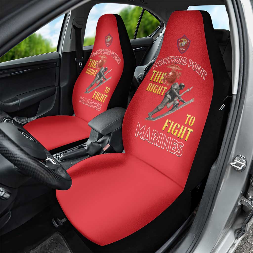 African American Heroes Car Seat Cover Montford Point Marines - Red - African Pride