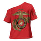 Montford Point Marines Cross Shoulder Shirt The Right To Fight - Red