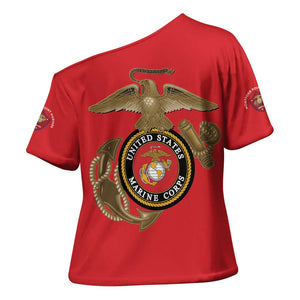 Montford Point Marines Cross Shoulder Shirt The Right To Fight - Red