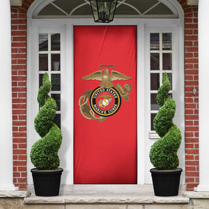 Montford Point Marines Door Cover The Right To Fight - Red