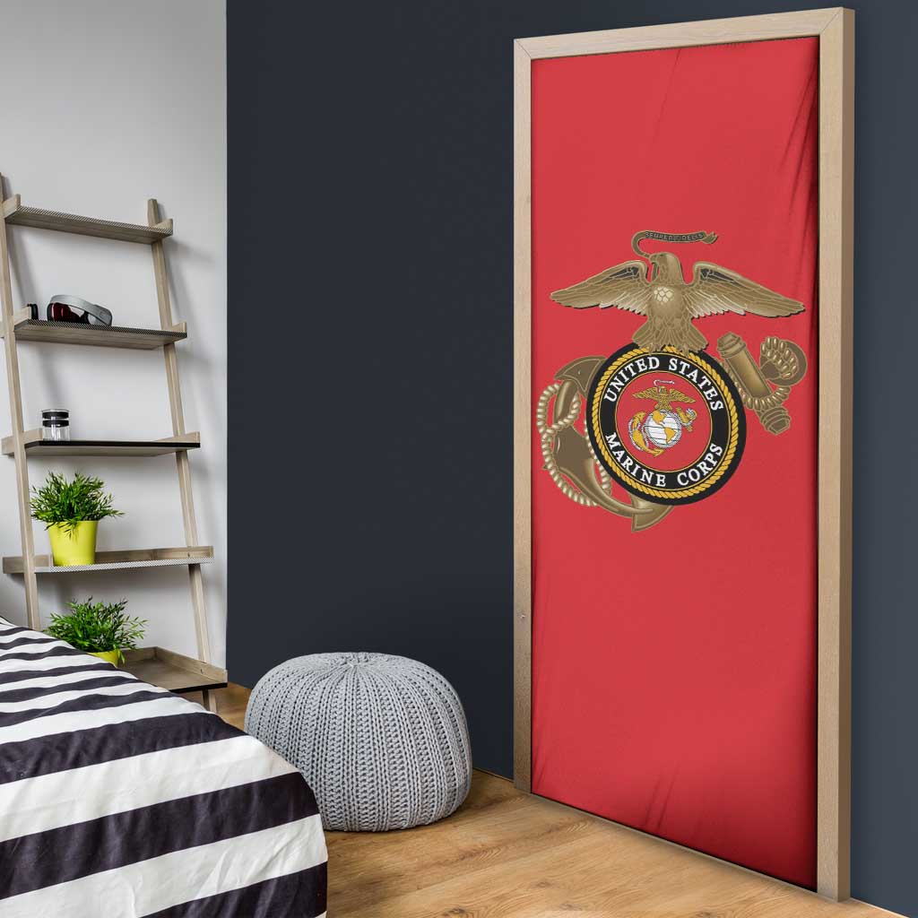 Montford Point Marines Door Cover The Right To Fight - Red