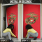 Montford Point Marines Door Cover The Right To Fight - Red