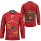 Montford Point Marines Hockey Jersey The Right To Fight - Red