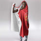 African American Heroes Hooded Blanket Montford Point Marines - Red - African Pride