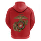 African American Heroes Hoodie Montford Point Marines - Red - African Pride