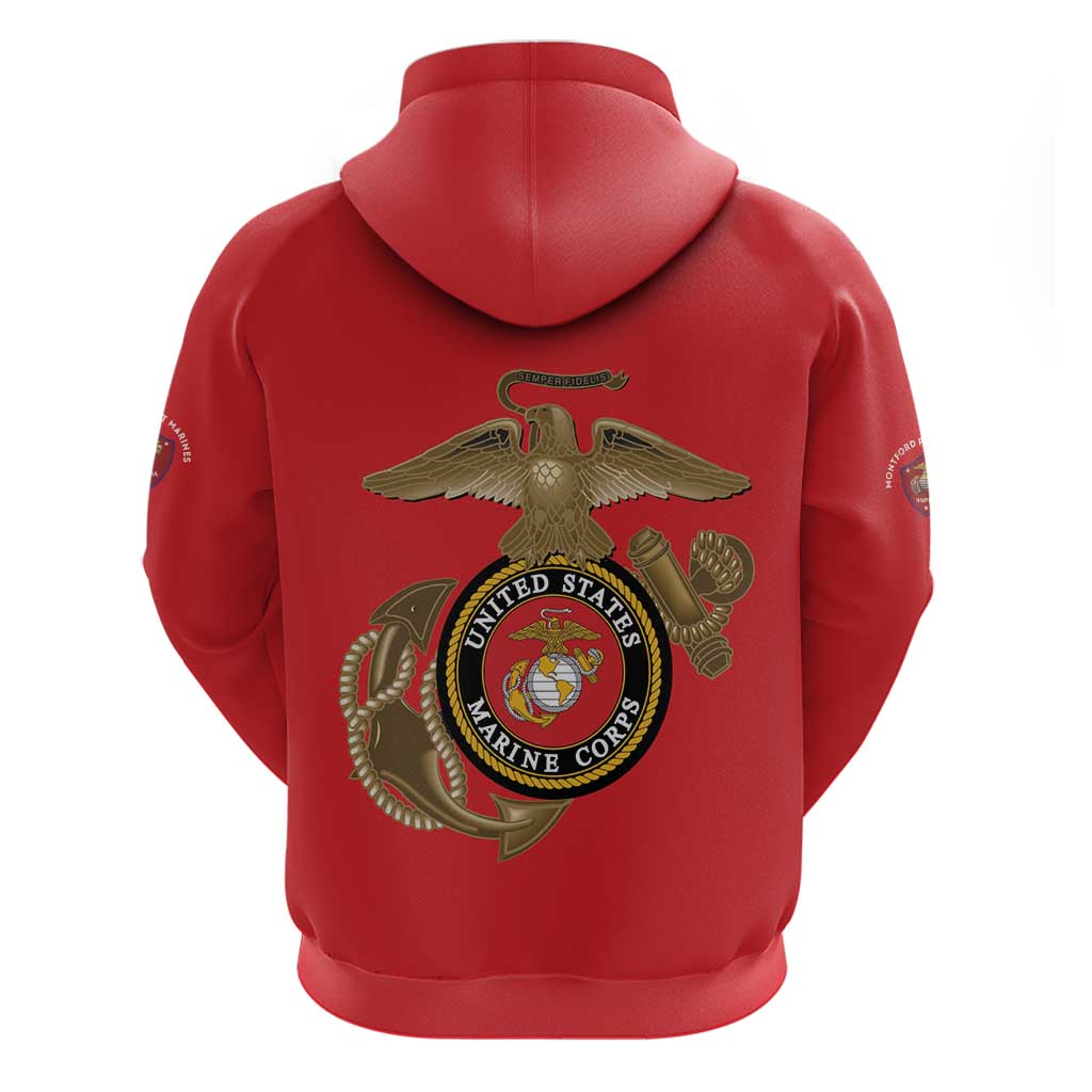 African American Heroes Hoodie Montford Point Marines - Red - African Pride