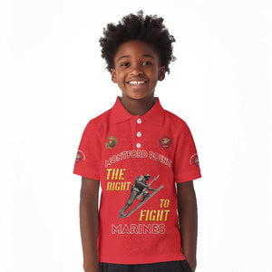 African American Heroes Kid Polo Shirt Montford Point Marines - Red - African Pride