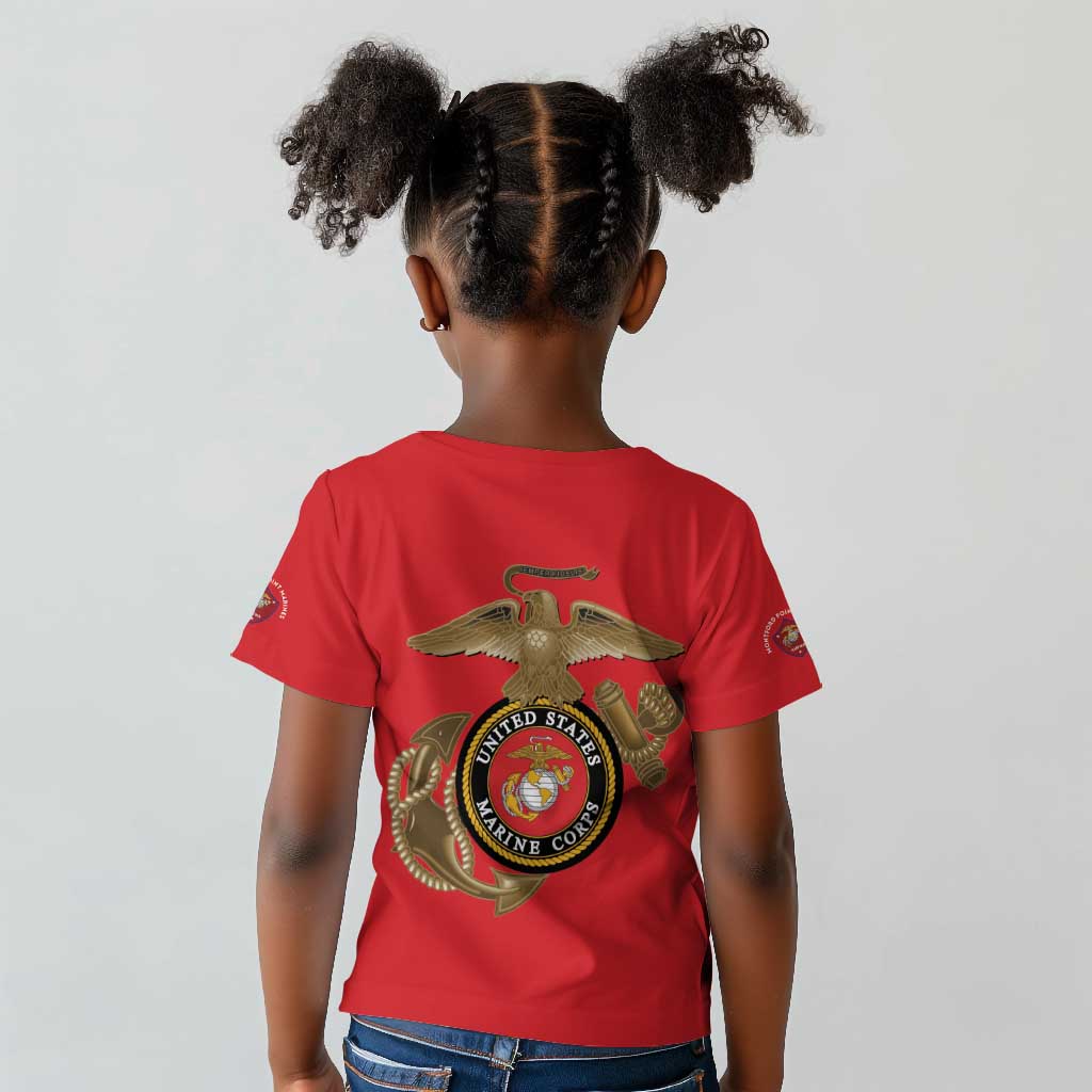African American Heroes Kid T shirt Montford Point Marines - Red - African Pride