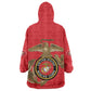 African American Heroes Kid Wearable Blanket Hoodie Montford Point Marines - Red - African Pride
