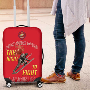 African American Heroes Luggage Cover Montford Point Marines - Red - African Pride