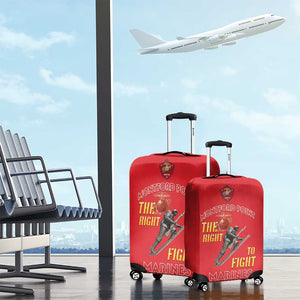 African American Heroes Luggage Cover Montford Point Marines - Red - African Pride
