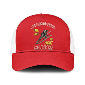 Montford Point Marines Mesh Trucker Cap The Right To Fight - Red - African Pride