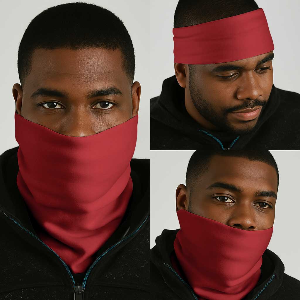 African American Heroes Neck Gaiter Montford Point Marines - Red - African Pride